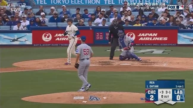 大谷翔平、第二打席は四球で出塁→マンシーが第９号同点２ランホームラン！！！！！！！！！！！！