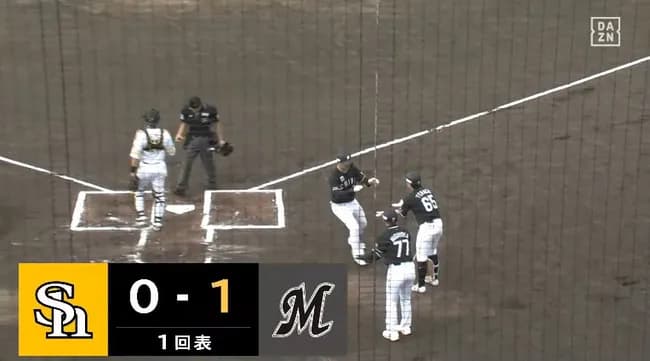 【ソフトバンク対ロッテ5回戦】ロッテ・西川史礁、ソフトバンク・前田悠伍から第２号先制ソロホームラン