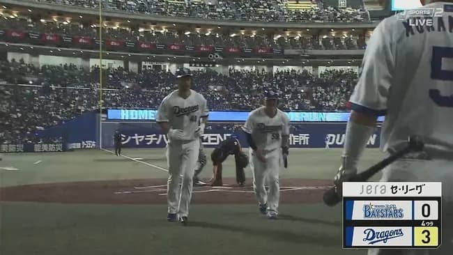 【中日対DeNA3回戦】中日・阿部寿樹、DeNA・東から復帰後初アーチとなる今季第1号2ランホームラン！！！！！！！！！！！！