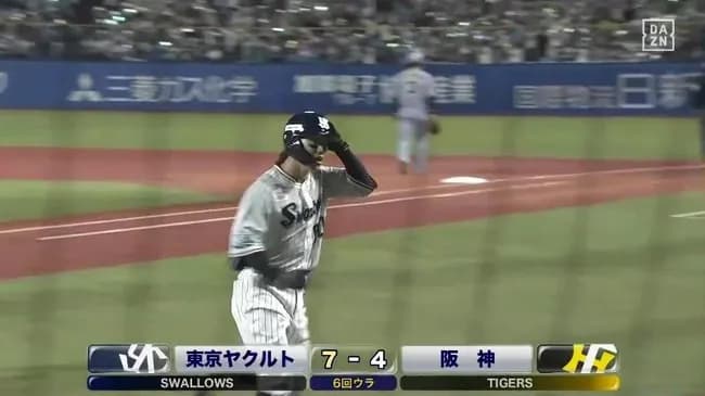 【ヤクルト対阪神4回戦】ヤクルト・武岡、阪神・石黒から今季第1号ソロホームラン！リードを再び3点に広げる！！！！！！！！！！！