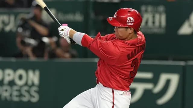 カープ坂倉〝確信〟2号3ランホームラン！巨人則本を5回12安打6得点KO！！