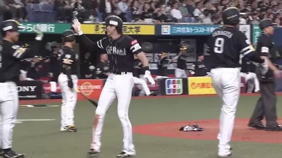 栗原陵矢の走者一掃タイムリーで同点！！