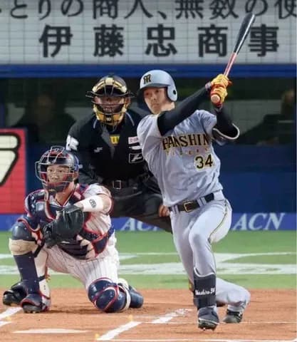阪神・ドラ３岡城　プロ初猛打ショー！連日の大暴れメモリアル「直球を強くスイングできたのが一番良かった」