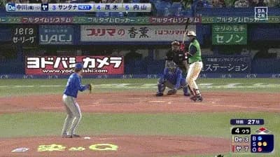 【ヤクルト対DeNA6回戦】ヤクルト・サンタナ、DeNA・中川颯からリーグトップに並ぶ第7号2ランホームラン！リードを再び6点差に広げる！！！！！！！！！！