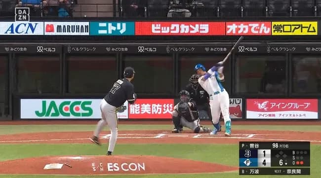 【日本ハム対オリックス7回戦】日本ハム・万波、オリックス・曽谷から第9号ソロホームラン！！！！！！！！！！！！！！