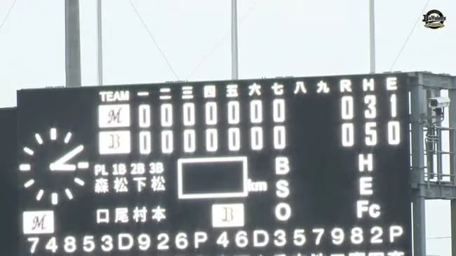 オリックス―ロッテ戦は0―0で「暗黒コールドゲーム」