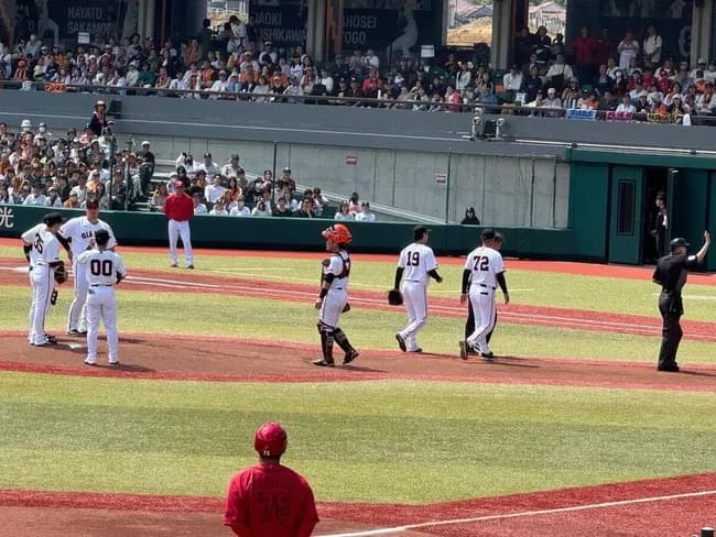 山﨑伊織(巨)、1時からの2軍戦で復帰するも違和感を訴え2球で降板
