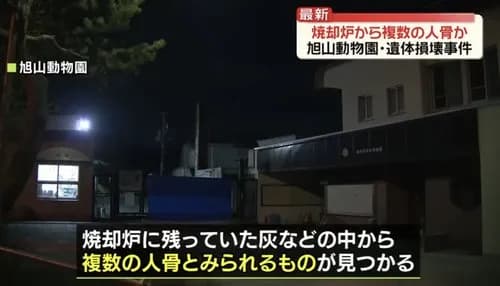 【悲報】旭山動物園さん、焼却炉の灰から複数の人骨と見られるものが見つかってしまう・・・・・・・・・