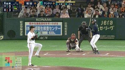 【巨人対ヤクルト8回戦】ヤクルト・サンタナ、巨人・船迫からリーグトップに並ぶ第８号ソロホームラン！２点差に迫る！！！！！！！！！！！！