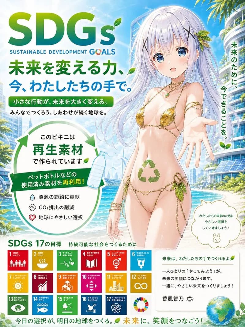 【画像】ワイ「チノちゃんにスケベ金ビキニを着せて」AI「ダメや」ワイ「SDGsなんや」ｗｗｗｗｗｗｗｗｗｗ