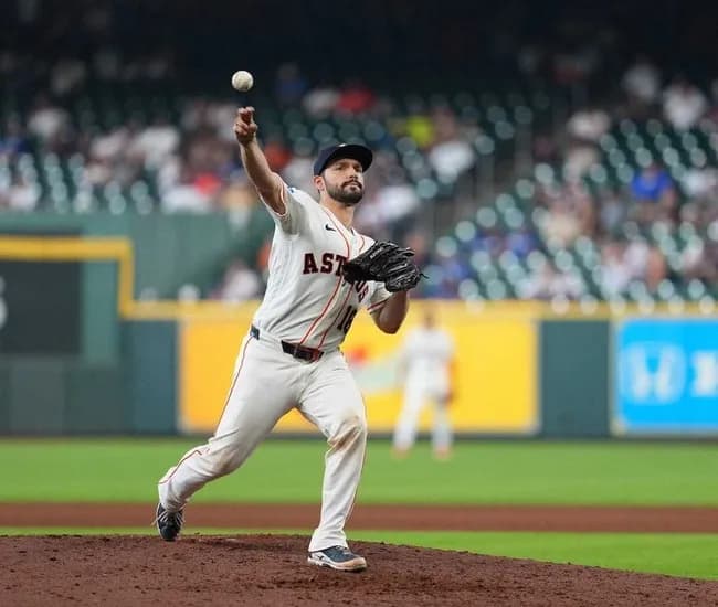 大差でドジャース戦登板のアストロズ捕手　最速は86キロ！　登板後はチェックはないのかとアピール
