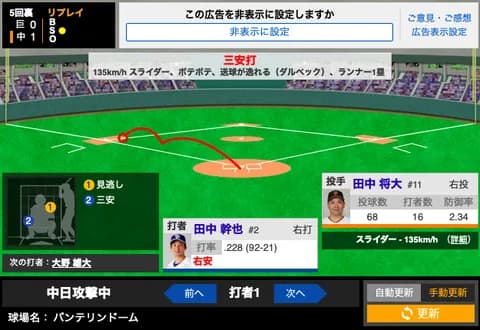 中日田中、俊足で魅せる！内野安打で出塁→完璧スチール→走塁妨害を誘い生還