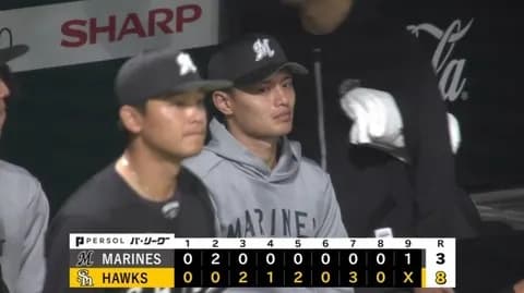 5月10日　ソフトバンク８－３ロッテ　井上の2ランで先制も先発毛利が5失点、その後は打線も苦戦しカード負け越し