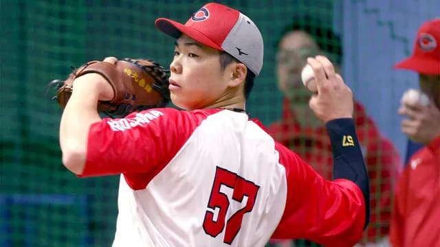 カープ『持丸バズーカ』発動！巨人浦田の盗塁阻止！！