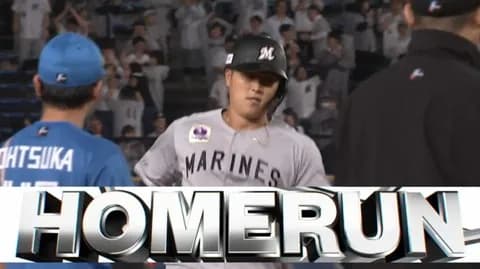 ついに出た！山口今季第1号弾丸ライナー2ランホームラン！ロッテ2点差に迫る！！