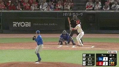 【広島対DeNA11回戦】広島、7回裏2アウト三塁から代打・前川誠太のタイムリーで同点に追いつく！！！！！！！！！！