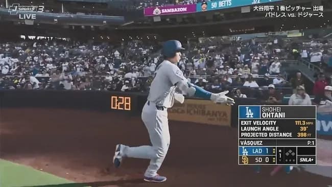 【ジエンゴ】大谷翔平、第8号初球先頭打者ホームラン！！！！！！！！！！！！！！！！！！