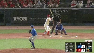 【広島対DeNA11回戦】DeNAが6回裏に逆転！小園同点タイムリー！続く坂倉の打球をセカンドがエラー、その間に三塁ランナーが生還し勝ち越し！！！！！