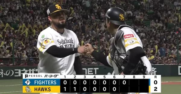 SBオスナ 2.00 被打率.212 WHIP0.78　6試合連続無失点