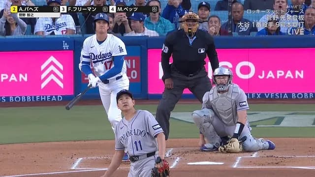 大谷、カモにしている菅野から先頭打者ホームランｗｗｗｗ