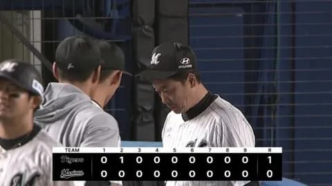 5月29日　ロッテ０－１阪神　先発田中が6回1失点の力投も打線が難敵髙橋を打ち崩せず…完封負けで連勝は3でストップ