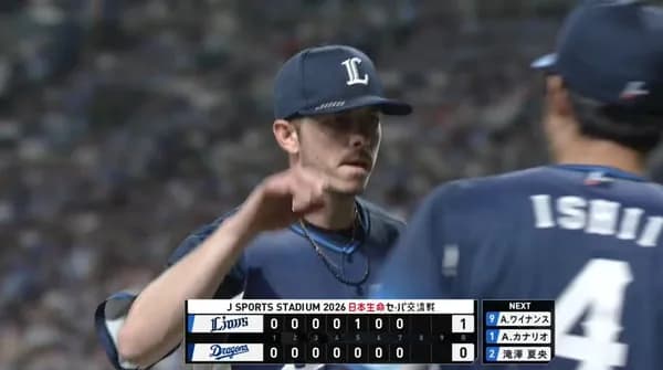 西武ワイナンスが7回1安打無失点！三塁踏ませぬ圧巻投球