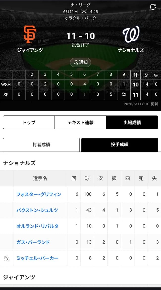 元巨人グリフィン(WSH)、とんでもない勝ちの消され方をされる