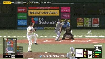 【ソフトバンク対阪神3回戦】阪神、６回表１アウト一二塁から前川右京のタイムリーで同点に追いつく！！！！！！！！！！