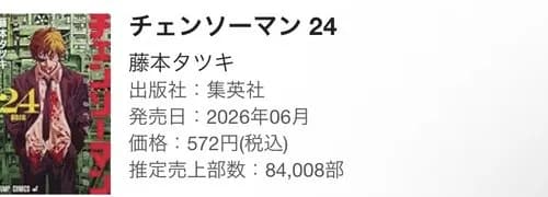 【悲報】チェンソーマン最終巻、ガチで売上が悲惨なことになるｗｗｗｗｗｗｗｗｗｗ