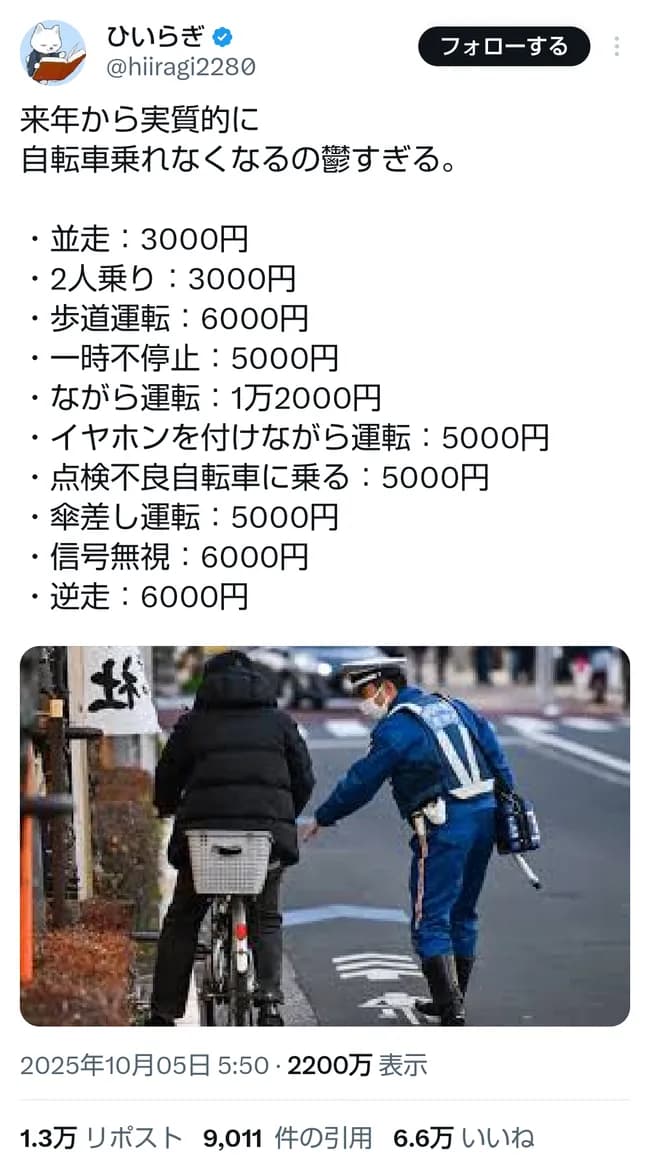 【画像】チャリ、乗れなくなるｗｗｗｗｗｗｗｗｗ