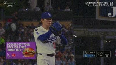 ドジャース・山本由伸、5回まで67球7奪三振1失点の好投！！！！！