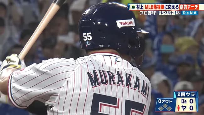 村上宗隆さんのＭＬＢ成績予想