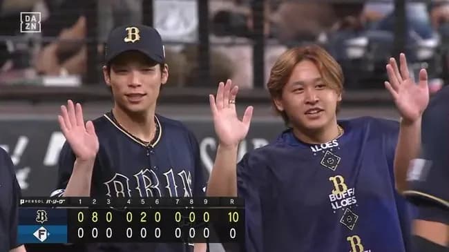【日本ハム対オリックス21回戦】オリックスが１０－０で日本ハムに勝利し連敗４でストップ！今季初チーム４発！中川４戦連発！宮城５勝目！日本ハムはソフトバンクと３・５差