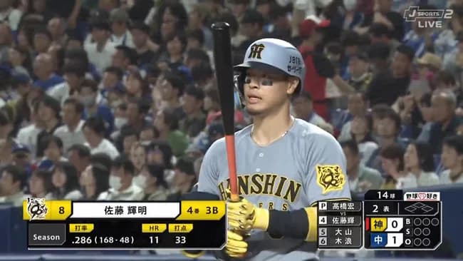佐藤輝明(26).295 12本 34打点 ops.950←こいつがメジャーで残しそうな成績