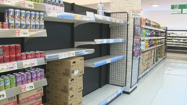 【悲報】水不足による貯水率低下、ついにスーパーで水が売り切れになってしまう……