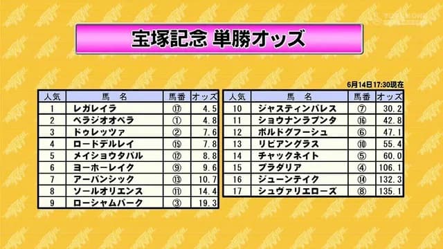 宝塚記念　メイショウタバルこんなオッズでは買えない