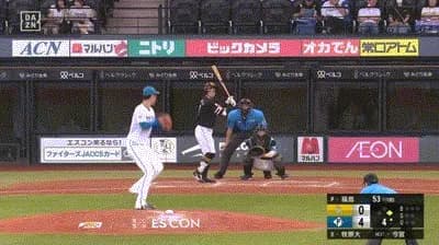 【日本ハム対ソフトバンク21回戦】ソフトバンク・牧原大成、日本ハム・福島から第３号２ランホームラン！２点差に迫る！！！！！！！！！！！！！！！