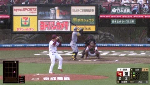 佐藤輝明、怠慢走塁 ホームランを確信しフェン直シングルヒットｗｗｗｗｗｗｗｗ