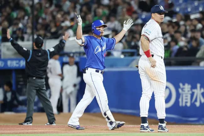 【悲報】中日川越のHR、やっぱりHRだったとNPBが認める