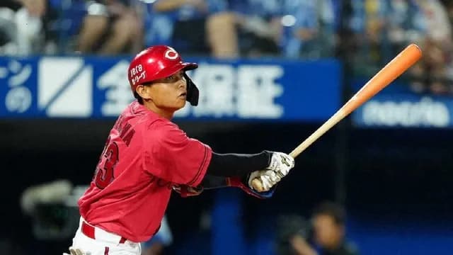 カープ前川、プロ2打席目で初安打！「フェアゾーンに落ちてくれと思って走った」