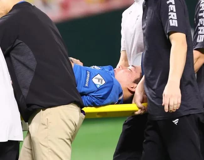 日本ハム・山県は左大腿部挫創の診断　縫合処置を終えたと球団が発表　初回の守備で左膝を傷め負傷交代　二盗試みた走者と衝突