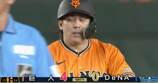 巨人甲斐、満塁走者一掃タイムリーｗｗｗｗｗｗ