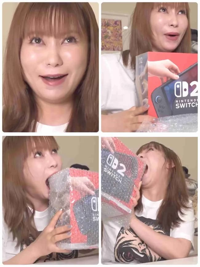 【画像】中川翔子さんのSwitch2開封時の表情をご覧ください