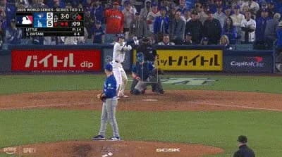 【WS第3戦】大谷翔平、延長17回の第9打席はストレートの四球…今日9打席連続出塁