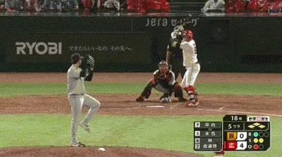 【広島対巨人25回戦】巨人・中山礼都のレーザービーム！！！！！！！！！！！！！！！！