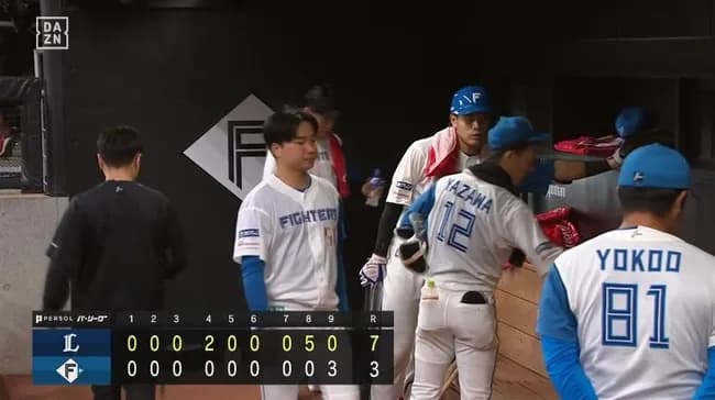 最近6試合の日本ハムファイターズ打線