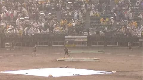 ロッテvsソフトバンク、雷ゴロゴロ＆雨が降り始め試合中断