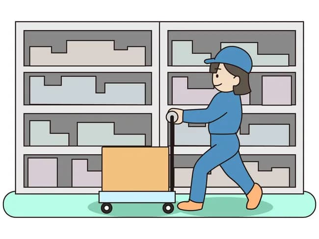 8-17時のシフトで倉庫バイトや　ちな時給1,100円