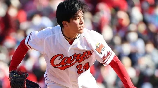 カープ黒原、ノムスケ塾で調整中！出力を上げて立ち投げ開始！