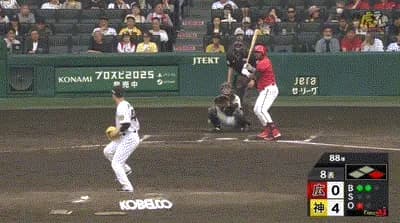 【阪神対広島8回戦】広島・モンテロ、阪神・大竹から来日初ホームランとなる２ランホームラン！！！！！！！！！！！！！！！
